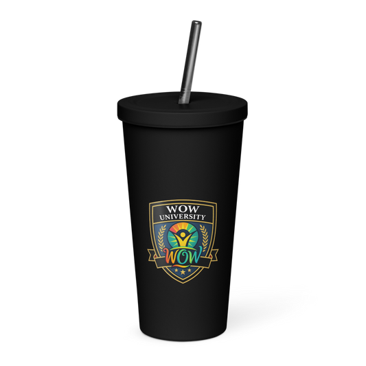 WOWU Core badge Insulated Tumbler — Front