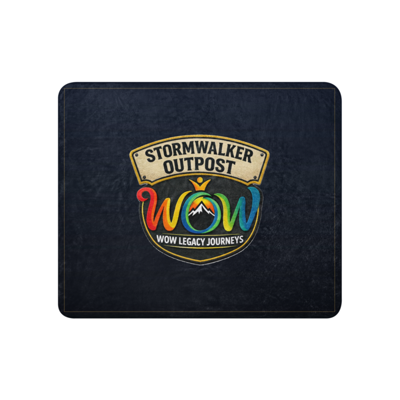 Stormwalker Outpost | Stormwalker Outpost WOW logo | Sublimated Sherpa Blanket