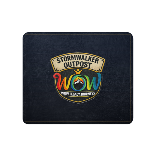 Stormwalker Outpost | Stormwalker Outpost WOW logo | Sublimated Sherpa Blanket