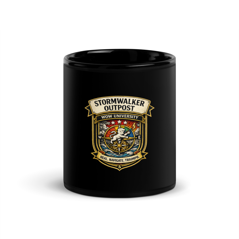 Stormwalker Outpost badge Black Glossy Mug — Front