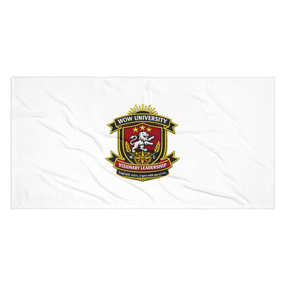 WOW University | WOWU VisionaryLeadership badge | Beach Towel
