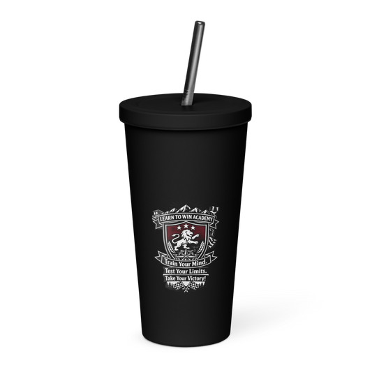 LTW TrainYourMind badge Insulated Tumbler — Front