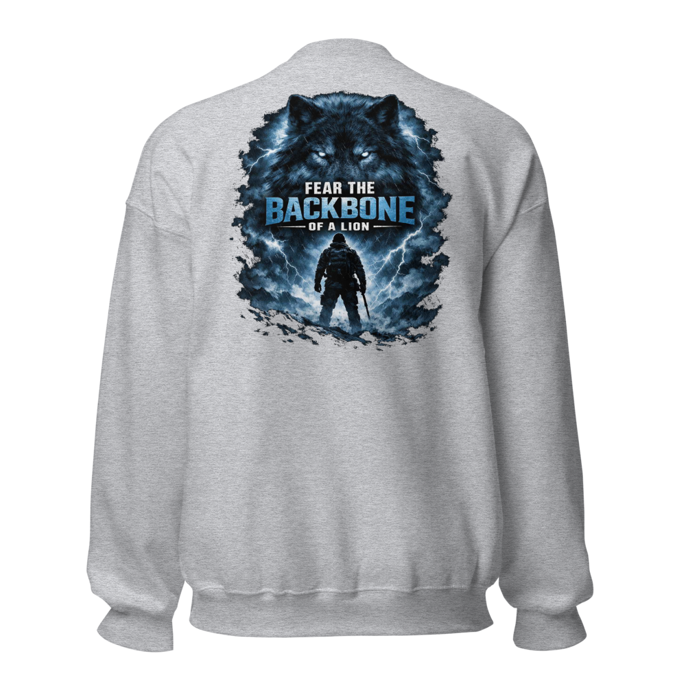 Stormwalker Outpost — Compass Badge Crewneck — Back (Sport Grey)