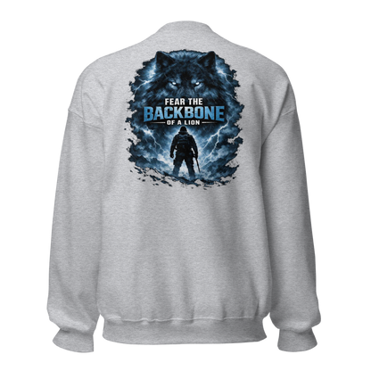 Stormwalker Outpost — Compass Badge Crewneck — Back (Sport Grey)