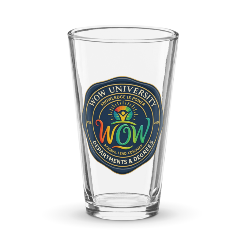 WOWU DepartmentsDegrees medallion Pint Glass