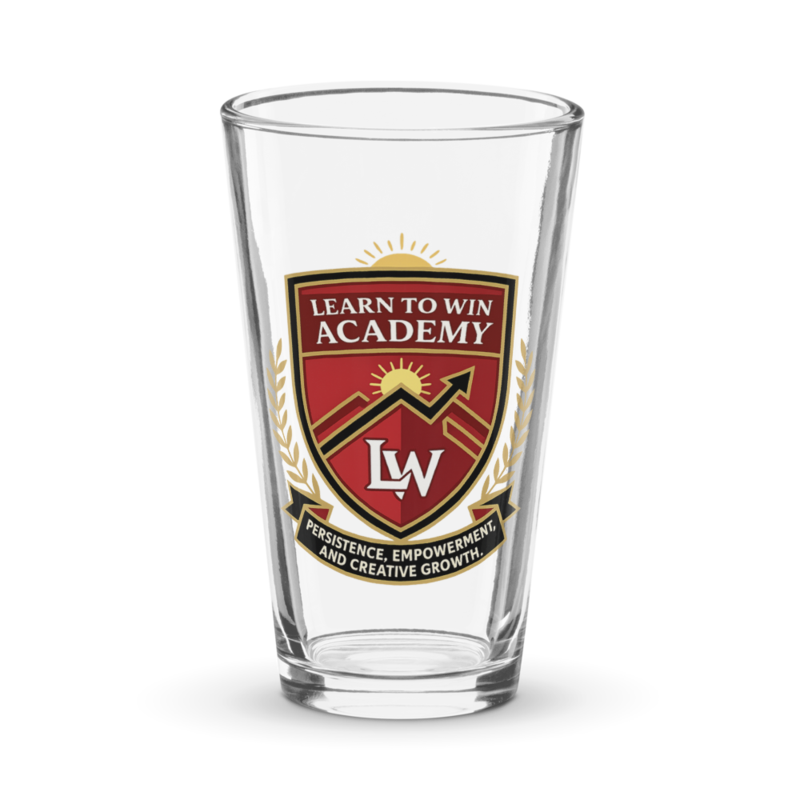 Learn To Win Academy | LTW Core logo | Pint Glass