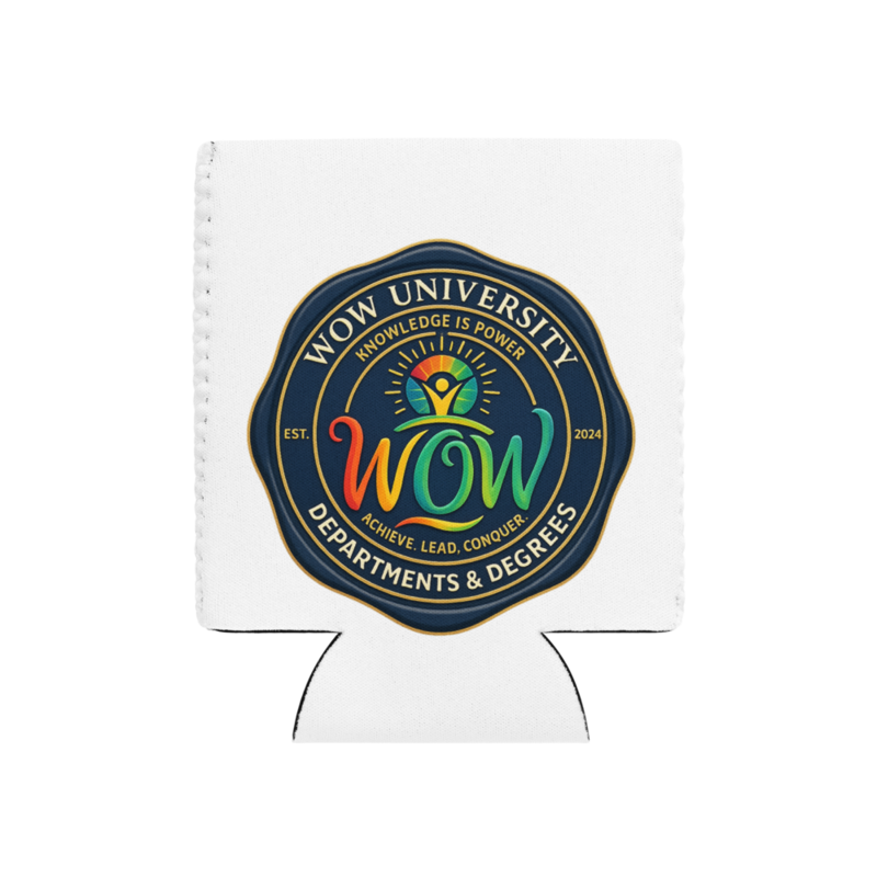 WOW University | WOWU DepartmentsDegrees medallion | Can Cooler