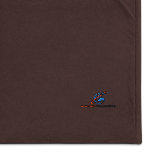 MainStreet Communications — Embroidered Sherpa Blanket