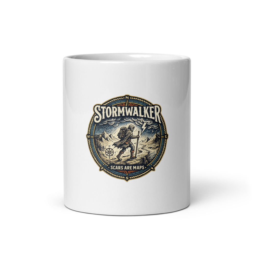 Stormwalker Scars medallion White Glossy Mug — Front