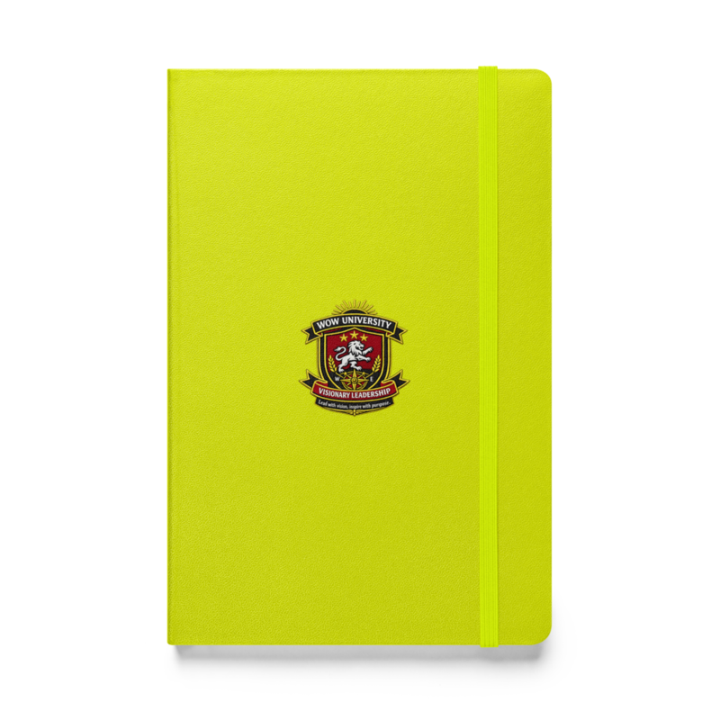 WOWU VisionaryLeadership badge Hardcover Notebook