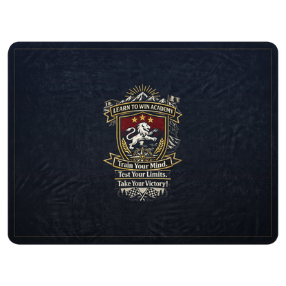 Learn To Win Academy | LTW Shield logo | Sublimated Sherpa Blanket