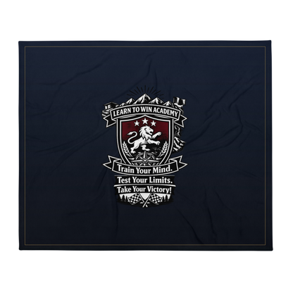 Learn To Win Academy | LTW TrainYourMind badge | Throw Blanket