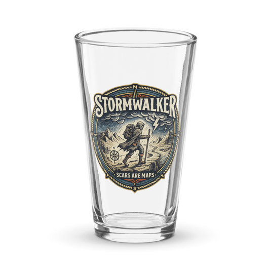 Stormwalker Outpost | Stormwalker Scars medallion | Pint Glass
