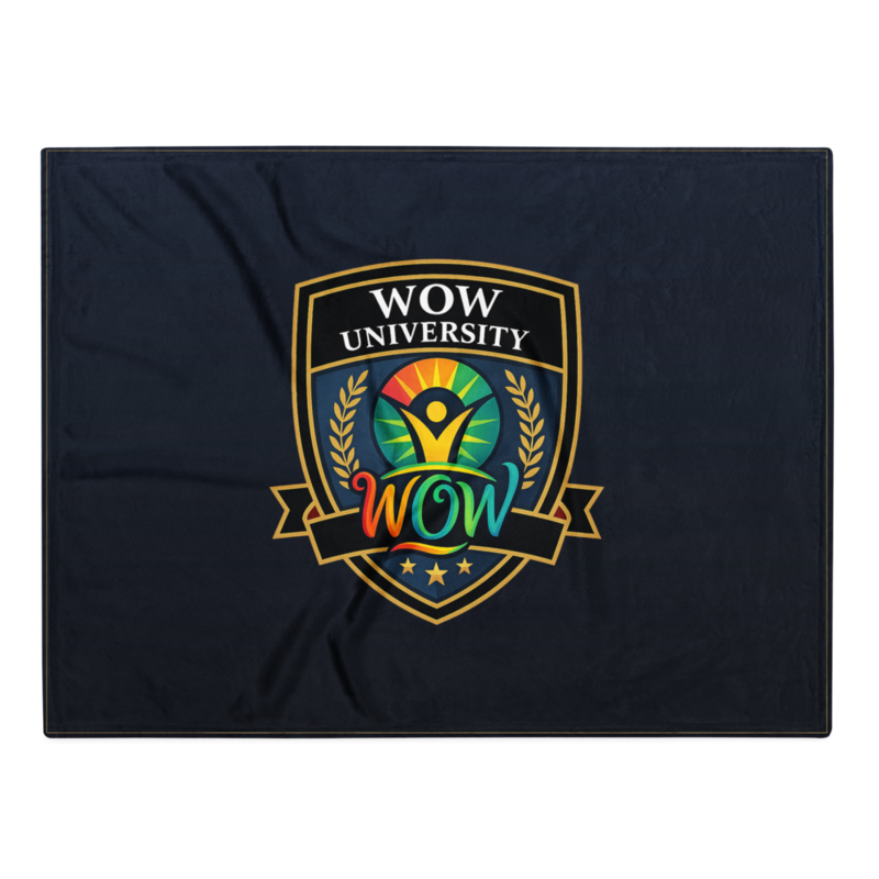 WOW University | WOWU Core badge | Throw Blanket