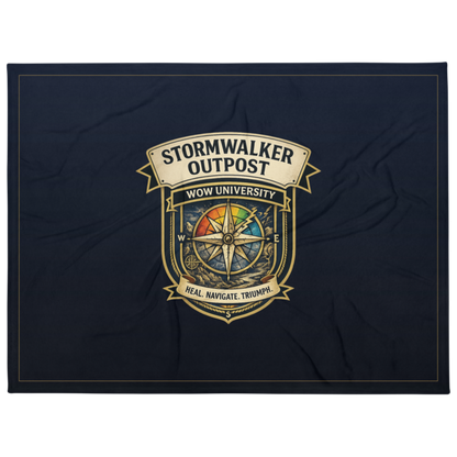 WOW University | Stormwalker Outpost WOWU compass badge | Throw Blanket