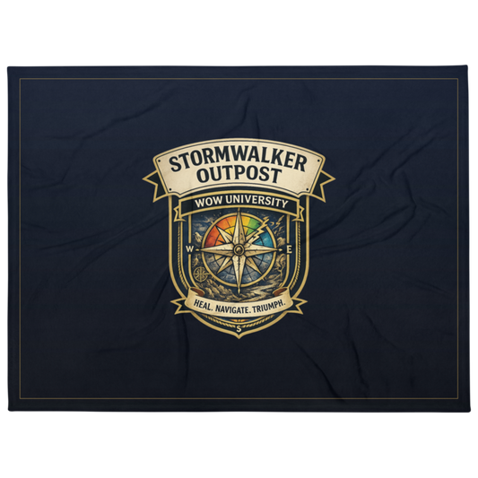 WOW University | Stormwalker Outpost WOWU compass badge | Throw Blanket