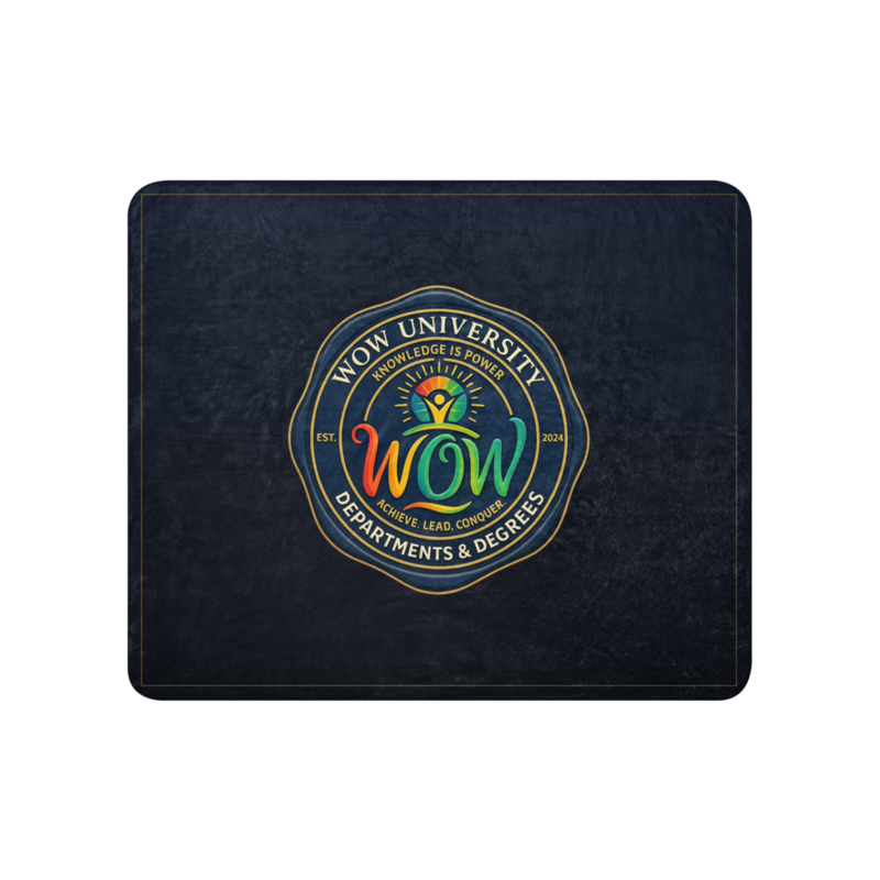 WOW University | WOWU DepartmentsDegrees medallion | Sublimated Sherpa Blanket