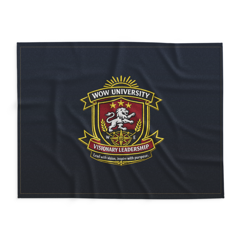 WOW University | WOWU VisionaryLeadership badge | Lightweight Summer Blanket
