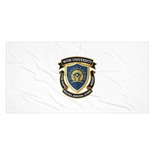 WOW University | WOWU FutureReadyMindset badge | Beach Towel