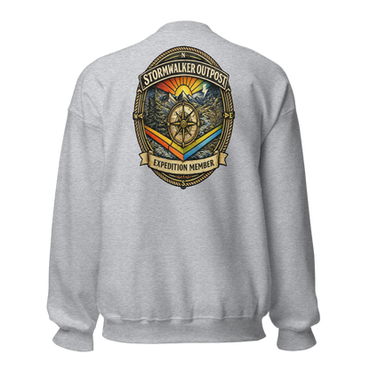 Stormwalker Outpost — Scars Are Maps Crewneck — Back (Sport Grey)