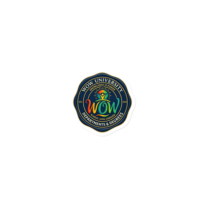 WOW University | WOWU DepartmentsDegrees medallion | Die-Cut Magnet
