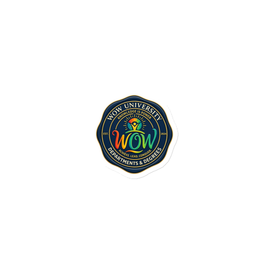 WOW University | WOWU DepartmentsDegrees medallion | Die-Cut Magnet