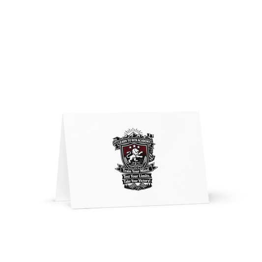 Learn To Win Academy | LTW TrainYourMind badge | Greeting Card