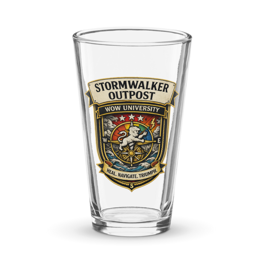 Stormwalker Outpost badge Pint Glass — Front