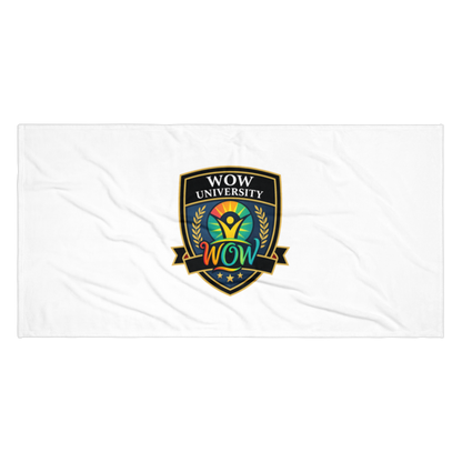 WOW University | WOWU Core badge | Beach Towel