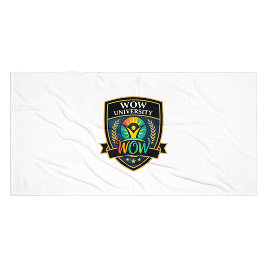 WOW University | WOWU Core badge | Beach Towel