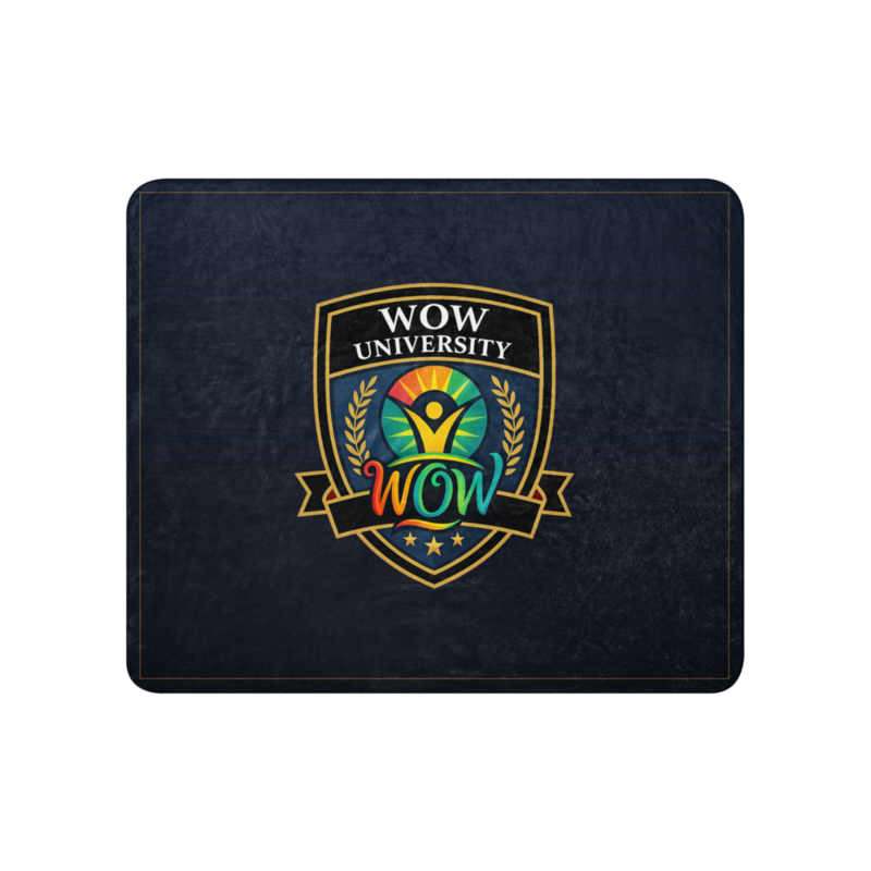 WOW University | WOWU Core badge | Sublimated Sherpa Blanket