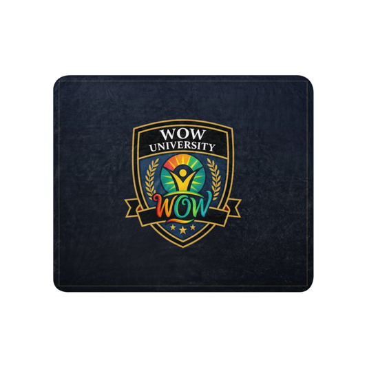 WOW University | WOWU Core badge | Sublimated Sherpa Blanket