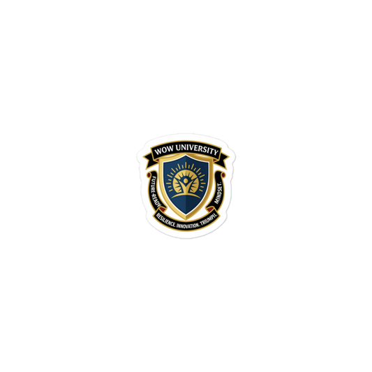 WOWU FutureReadyMindset badge Kiss-Cut Stickers