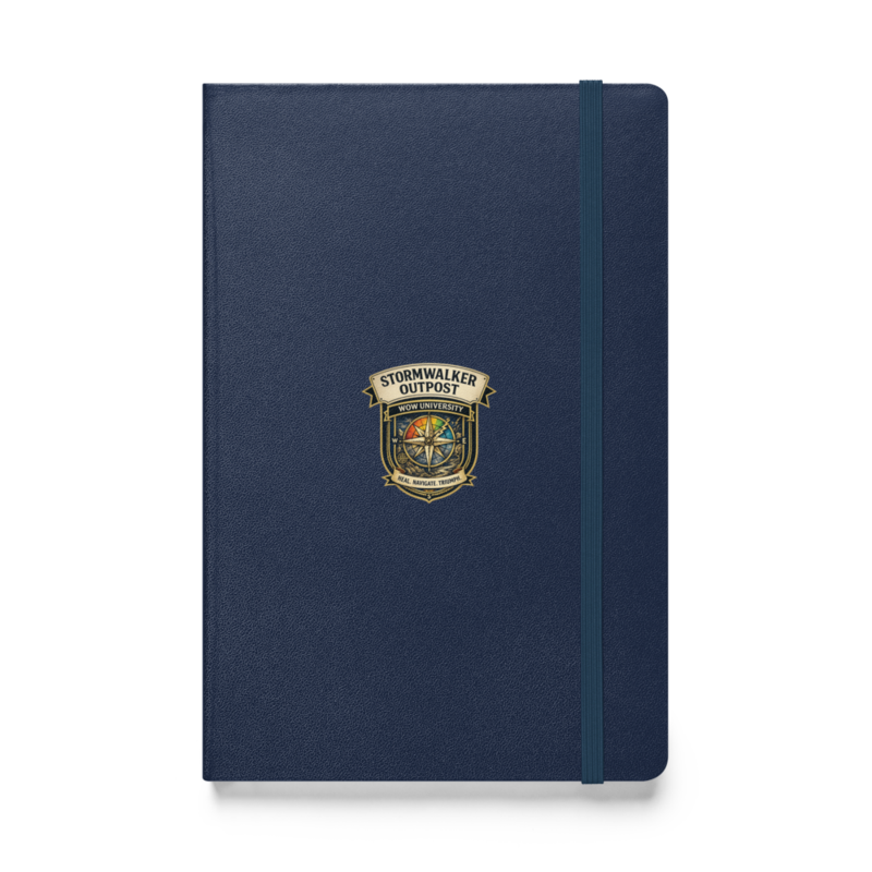 Stormwalker Outpost WOWU compass badge Hardcover Notebook