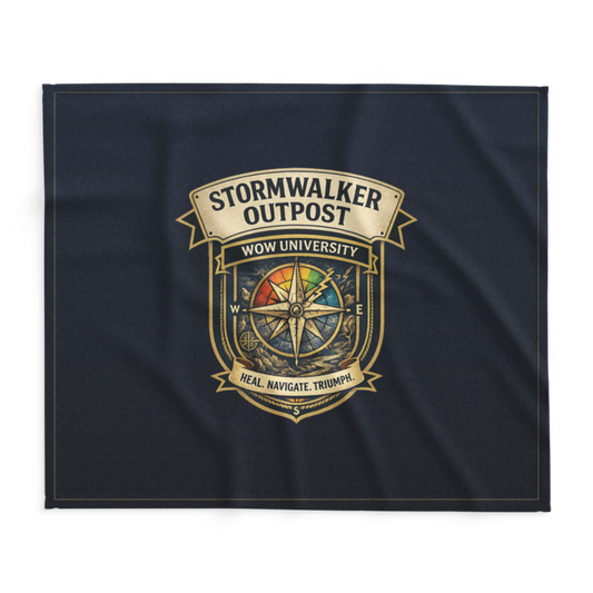 WOW University | Stormwalker Outpost WOWU compass badge | Lightweight Summer Blanket