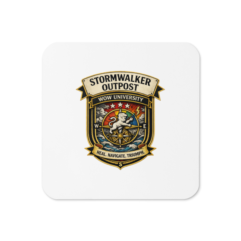 Stormwalker Outpost badge Cork Coaster