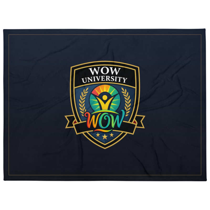 WOW University | WOWU Core badge | Throw Blanket