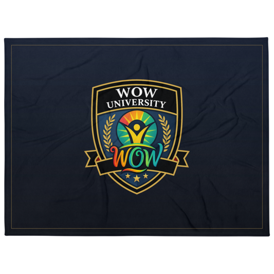 WOW University | WOWU Core badge | Throw Blanket