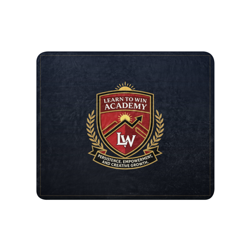 Learn To Win Academy | LTW Core logo | Sublimated Sherpa Blanket
