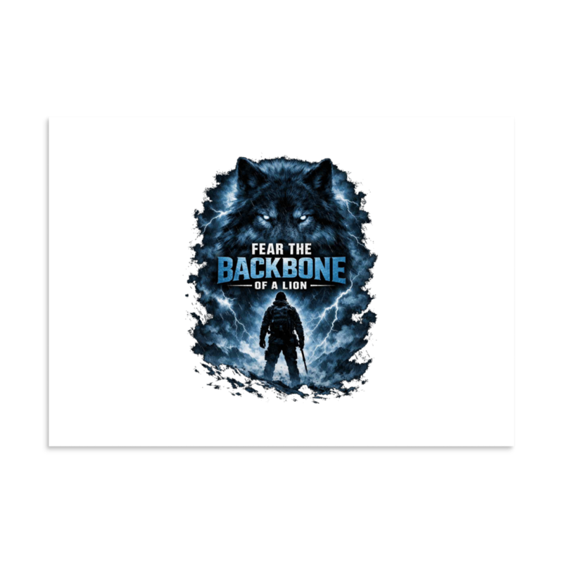 Stormwalker BackboneLion wolf Matte Poster