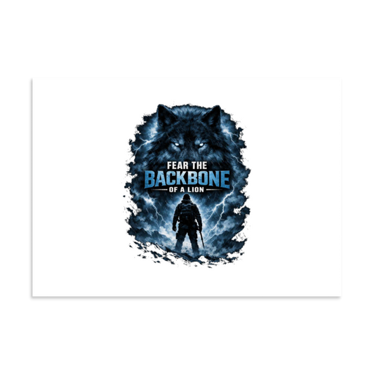 Stormwalker BackboneLion wolf Matte Poster