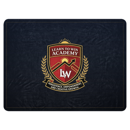 Learn To Win Academy | LTW Core logo | Sublimated Sherpa Blanket