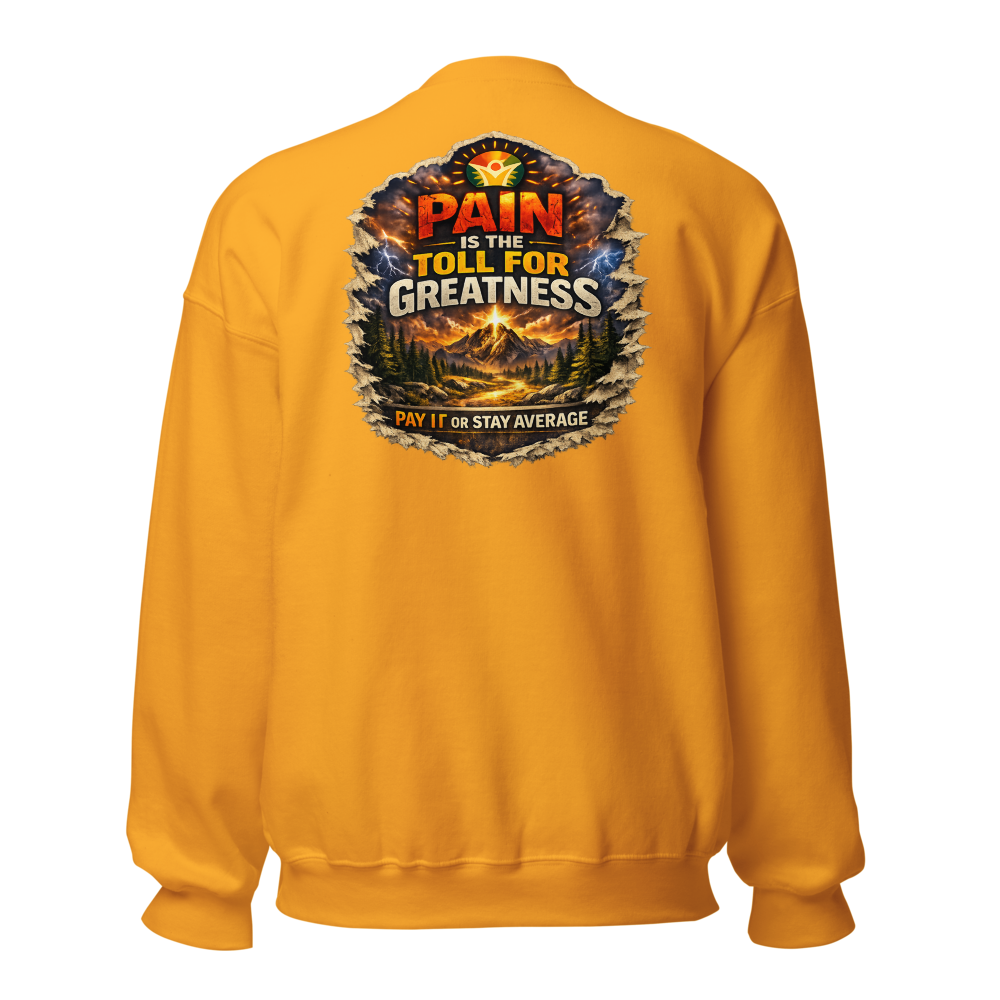 WOW University — Departments & Degrees Crewneck — Back (Gold)