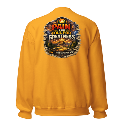WOW University — Departments & Degrees Crewneck — Back (Gold)