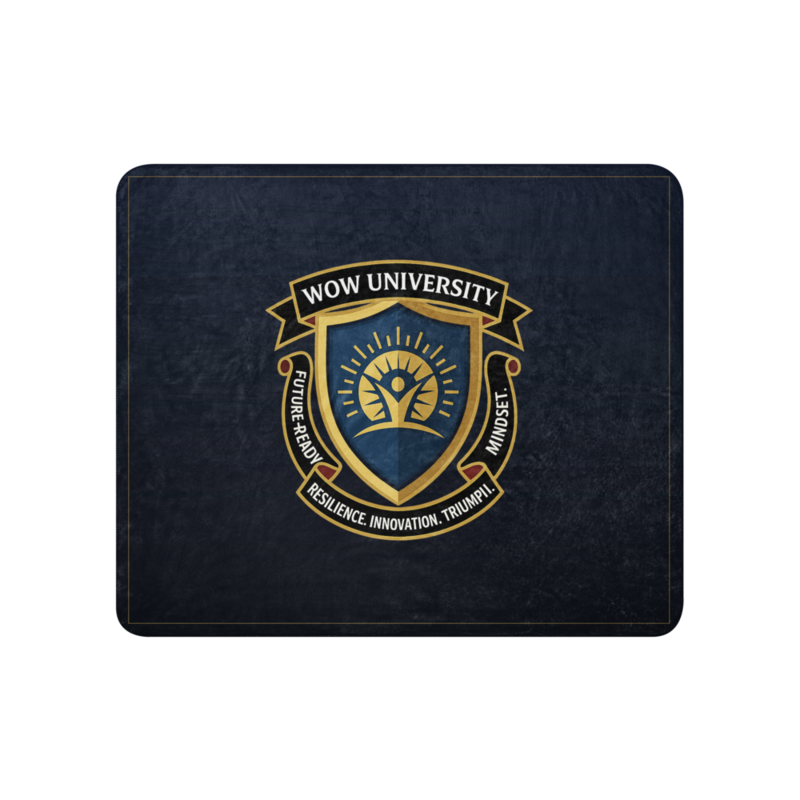 WOW University | WOWU FutureReadyMindset badge | Sublimated Sherpa Blanket