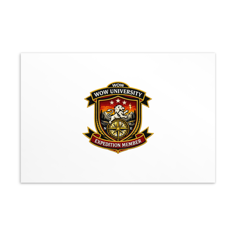 WOWU ExpeditionMember badge Postcard