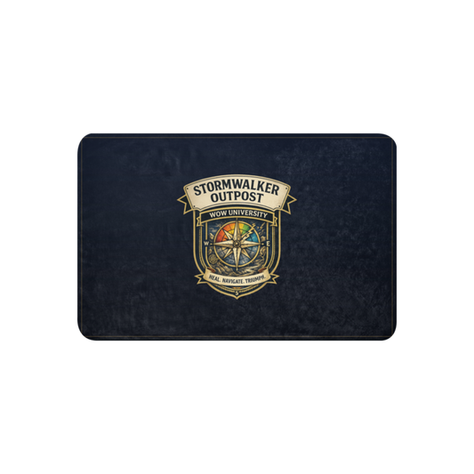 WOW University | Stormwalker Outpost WOWU compass badge | Sublimated Sherpa Blanket