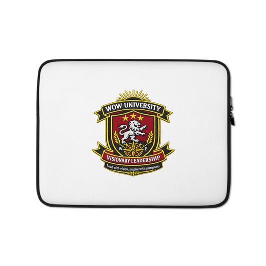 WOW University | WOWU VisionaryLeadership badge | Laptop Sleeve