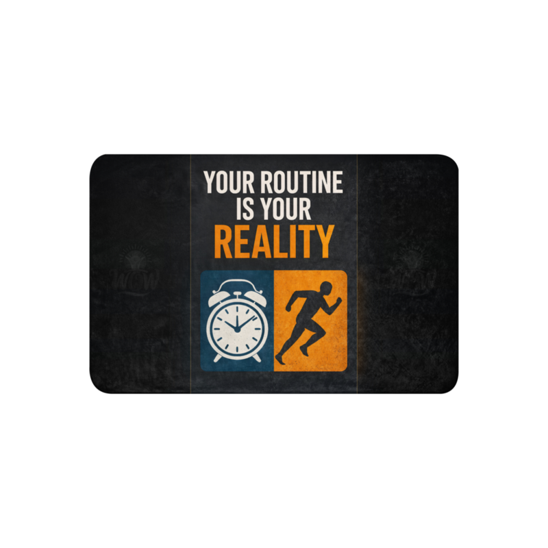 WOW | Your Routine Is Your Reality | Sublimated Sherpa Blanket