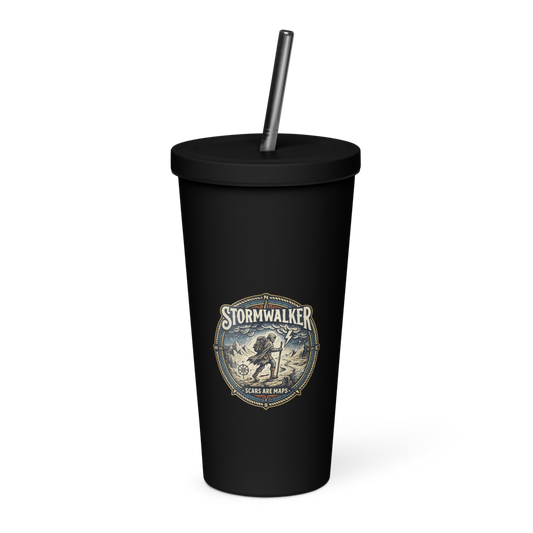 Stormwalker Scars medallion Insulated Tumbler — Front